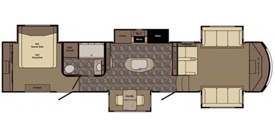 2017 CrossRoads Cameo CM38FL floorplan