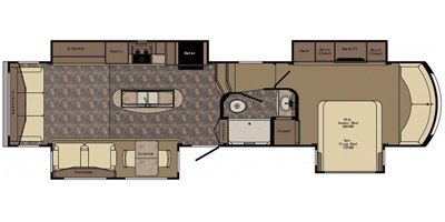 2017 CrossRoads Cameo CM38RL floorplan