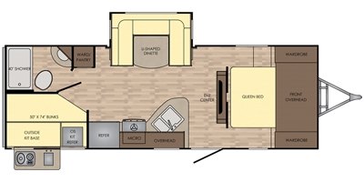 2017 CrossRoads Sunset Trail Super Lite SS239BH floorplan