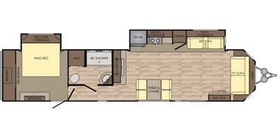 2017 CrossRoads Hampton HP400FL floorplan