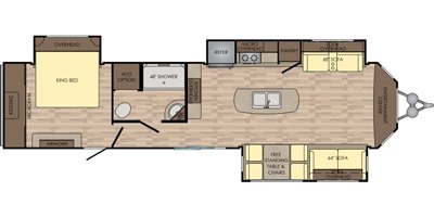 2017 CrossRoads Hampton HP380FD floorplan