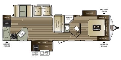 2017 Keystone Cougar Half-Ton 33MLSWE floorplan