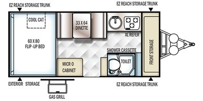 2017 Forest River Rockwood Hard Side A214HW floorplan