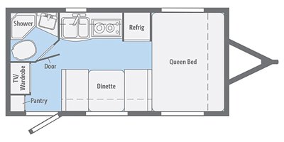 2017 Winnebago Micro Minnie 1706FB floorplan