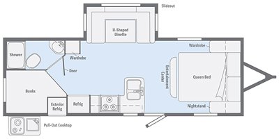 2017 Winnebago Minnie 2455BHS floorplan