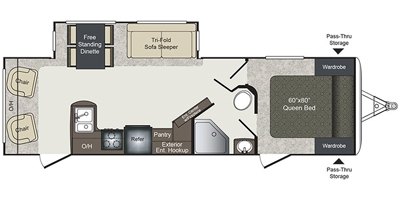 2017 Keystone Laredo 288RL floorplan