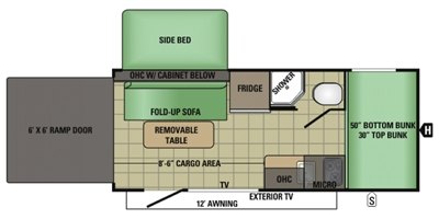 2017 Starcraft Autumn Ridge Mini 17XTH floorplan