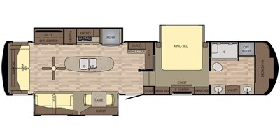 2017 Redwood Redwood RW3901WB floorplan