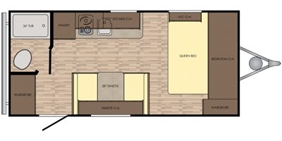 2017 CrossRoads Z-1 Lite ZR18RB floorplan