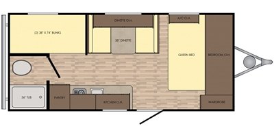 2017 CrossRoads Z-1 Lite ZR18BH floorplan