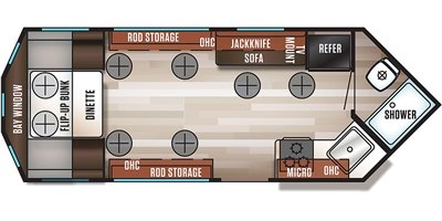 2017 Forest River Cherokee Grey Wolf Fish House 17MP floorplan