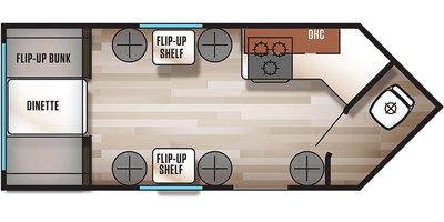 2017 Forest River Cherokee Grey Wolf Fish House 14NB floorplan