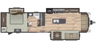 2017 Keystone Residence 401MKTS floorplan