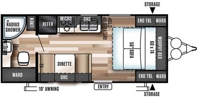 2017 Forest River Wildwood X-Lite 171RBXL floorplan