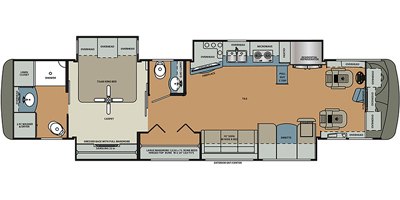 2017 Forest River Berkshire XL 40C floorplan