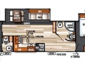 2017 Forest River Salem Villa Estate 404X4 floorplan