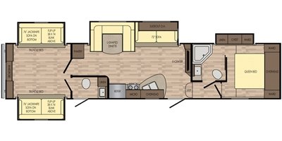 2017 CrossRoads Volante VL360DB floorplan