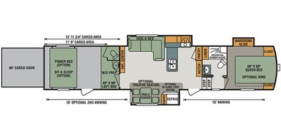 2017 KZ Venom 4111TK floorplan