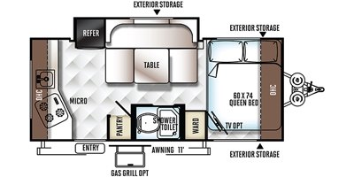 2017 Forest River Flagstaff E-Pro E17RK floorplan