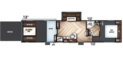 2017 Forest River Vengeance Super Sport 311A13 floorplan