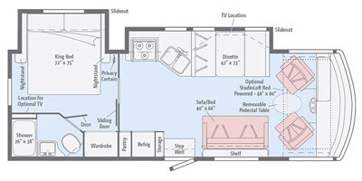 2017 Winnebago Vista 27PE floorplan