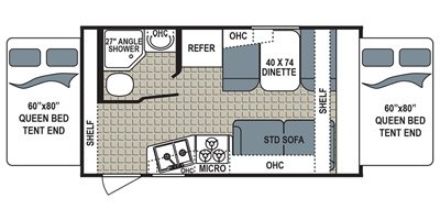 2017 Dutchmen Kodiak Ultra-Lite 172E floorplan