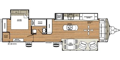 2017 Forest River Sierra Destination 401FLX floorplan