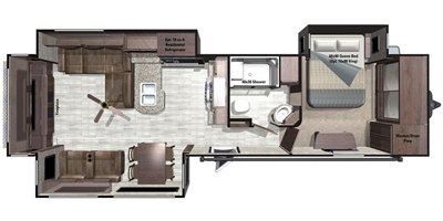 2017 Highland Ridge Mesa Ridge MR324RES floorplan