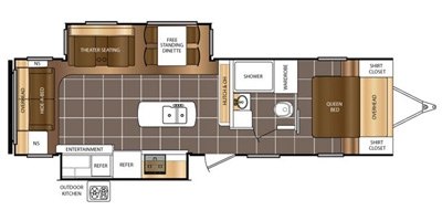 2017 Prime Time Manufacturing Tracer Ultra Lite 3175 RSD floorplan