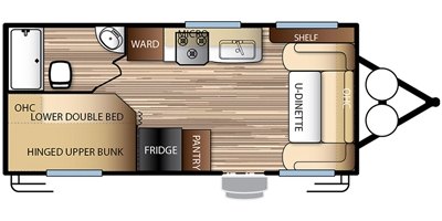 2017 Forest River EVO T1860 floorplan