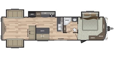 2017 Keystone Residence 40RDEN floorplan