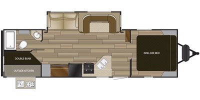 2017 Cruiser RV Radiance Ultra Lite R-26BH floorplan