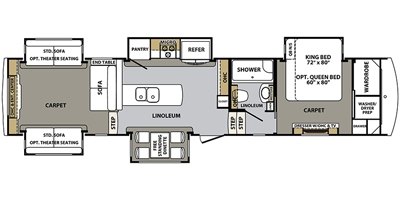 2017 Forest River Cardinal Estate 3950TZ floorplan