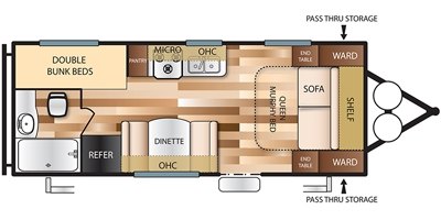 2017 Forest River Salem Cruise Lite West 201BHXL floorplan