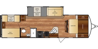 2017 Forest River Wildcat 292QBD floorplan