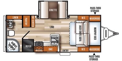 2017 Forest River Vibe Extreme Lite West Coast Edition 21FBS floorplan