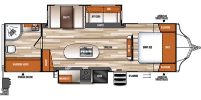 2017 Forest River Vibe West Coast Edition 279RBS floorplan