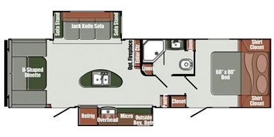 2017 Gulf Stream Northern Express 829RDS floorplan