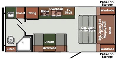 2017 Gulf Stream Northern Express SVT 19FMB floorplan