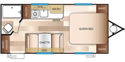 2017 Forest River Wildwood West FSX Series 195RB floorplan