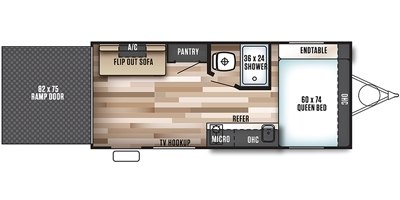 2017 Forest River Wildwood FSX Series 180RT floorplan