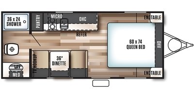 2017 Forest River Wildwood FSX Series 187RB floorplan