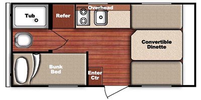 2017 Gulf Stream Innsbruck Super Lite 16BHC floorplan