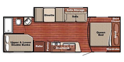 2017 Gulf Stream Conquest Lite 259BH floorplan