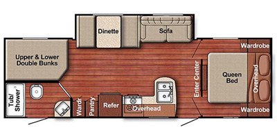 2017 Gulf Stream Conquest Lite 268BH floorplan