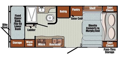 2017 Gulf Stream Vista Cruiser 19BFD floorplan