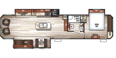2017 Forest River Cherokee Destination Trailers 39RL floorplan