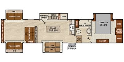 2017 Shasta Phoenix 381RE floorplan