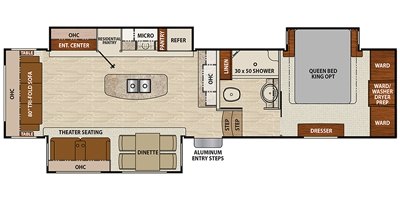2017 Shasta Phoenix 336RL floorplan