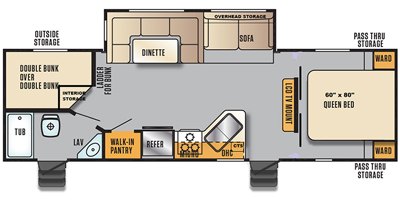 2017 Forest River Wildcat Maxx T265BHX floorplan